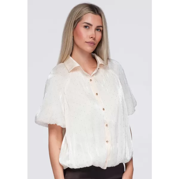  Cămașă de damă OMBRE OW-SH-E0068 BEJ 