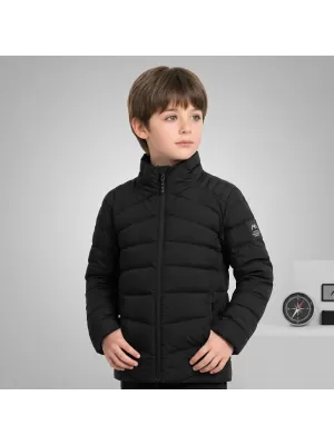 Jachetă ultrauşoară pentru copii ALPINE PRO RETERO NEGRU