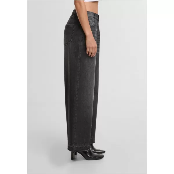  Pantaloni de dama URBAN CLASSICS TB7712 NEGRU SPALAT 