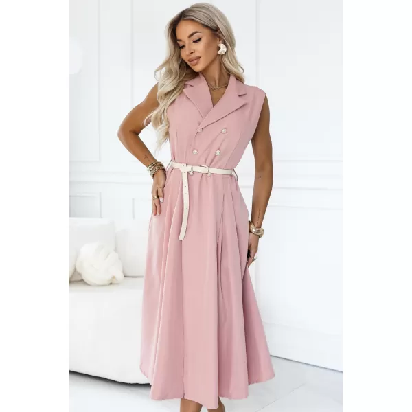  Rochie NUMOCO 596-6 ROZ PUDRA 