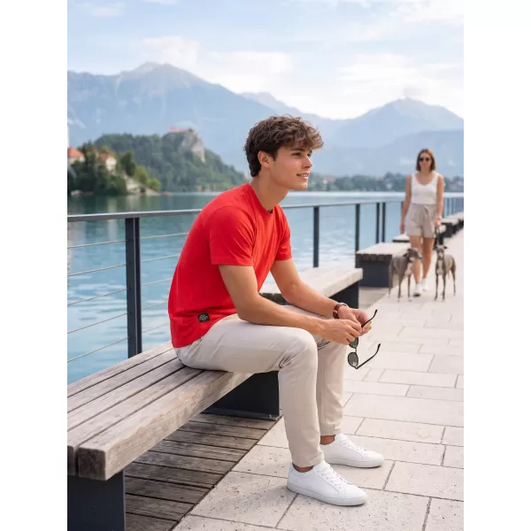  Tricou pentru bărbați ALTISPORT NP/ALMST20001 ROȘU STACOJIU 