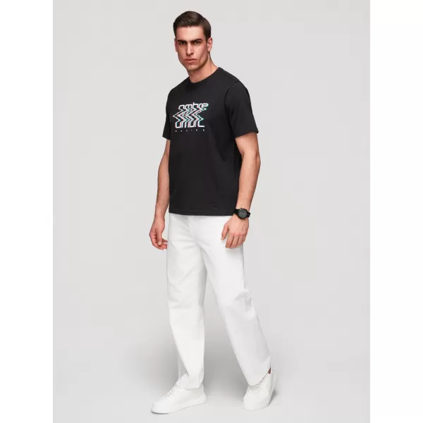  Tricou pentru bărbați OMBRE OM-TSPT-0286 NEGRU 