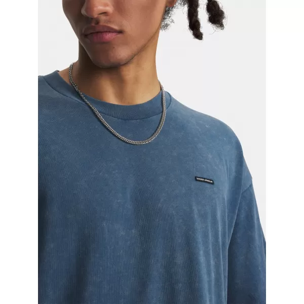  Tricou pentru bărbați UNDER ARMOUR UA M HW OS LOGO WASH SS 1389147-498 ALBASTRU 