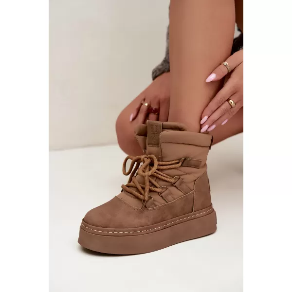  Oameni de zăpadă pentru femei BIG STAR SHOES UU274190 MARO/BEJ 