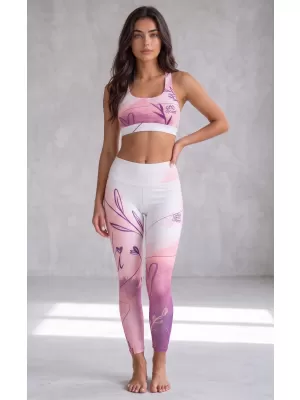 Jambiere lungi premium pentru femei (dimensiuni noi) ALTISPORT VOJ/ALW083LEG05 ALB ROZ
