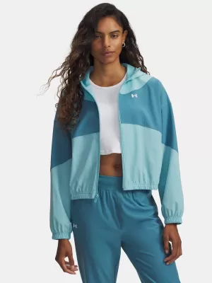 Geaca de dama UNDER ARMOUR RIVAL WOVEN JKT HD 6004849-425 ALBASTRU
