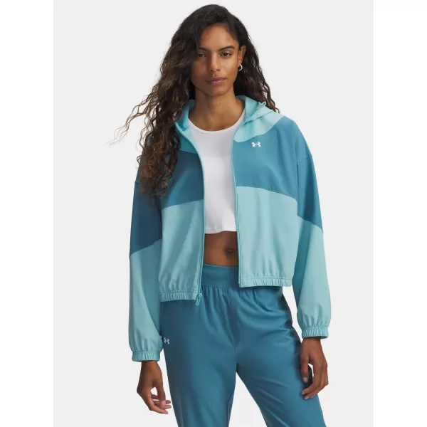  Geaca de dama UNDER ARMOUR RIVAL WOVEN JKT HD 6004849-425 ALBASTRU 
