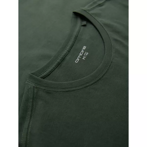  Tricou pentru bărbați OMBRE OM-TSCT-0305 MĂSLINE ÎNCHISE 