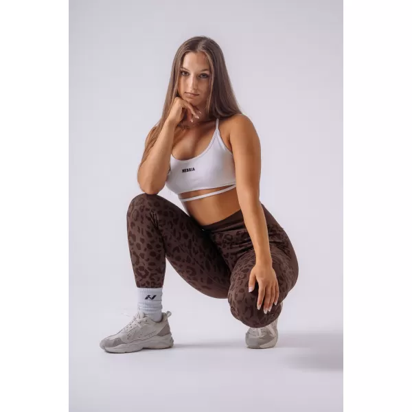  Jambiere de damă NEBBIA PRIMAL 849 LEOPARD MARO ÎNCHIS 