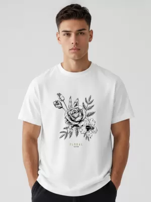 Tricou pentru bărbați DSTREET NX1040R-WH-O ALB