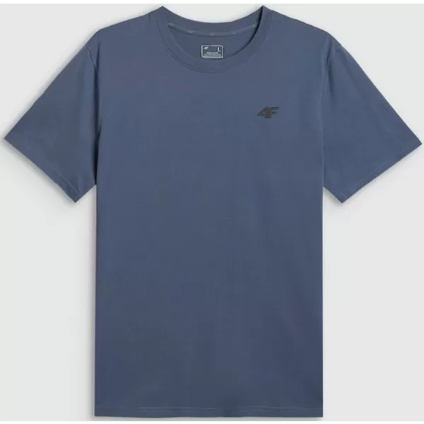  Tricou pentru bărbați 4F WAW25TTSHM2401 DENIM 