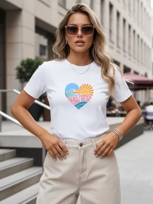 Tricou pentru femei DSTREET NX8051RY-WH ALB