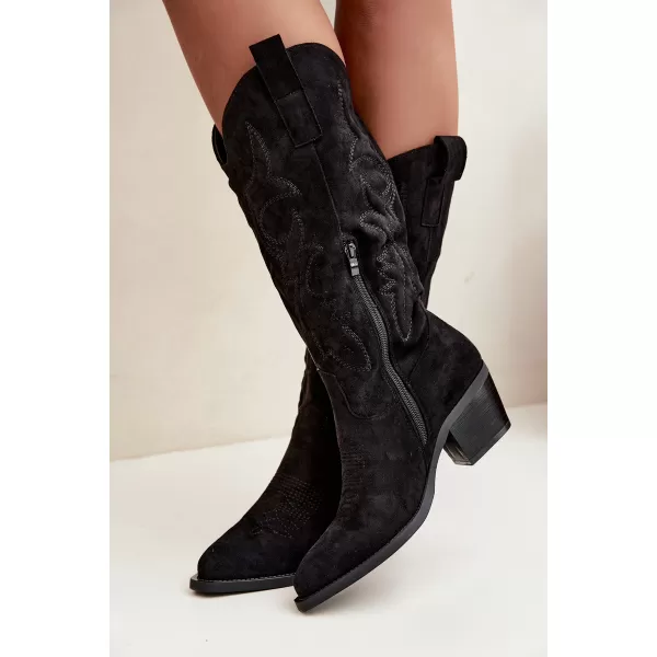  Cizme de dama BOTO 7689A NEGRU 