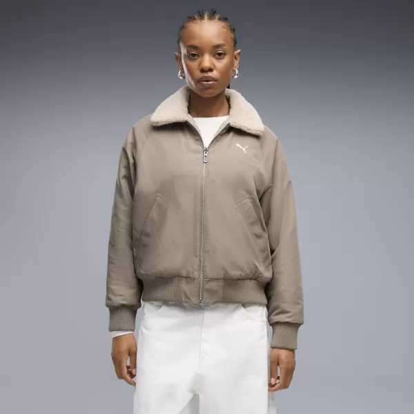  Geaca de dama PUMA REVERSIBLE BLOUSON HIGH LOFT LINING JACK 69456681 GRI ȘOARECE 