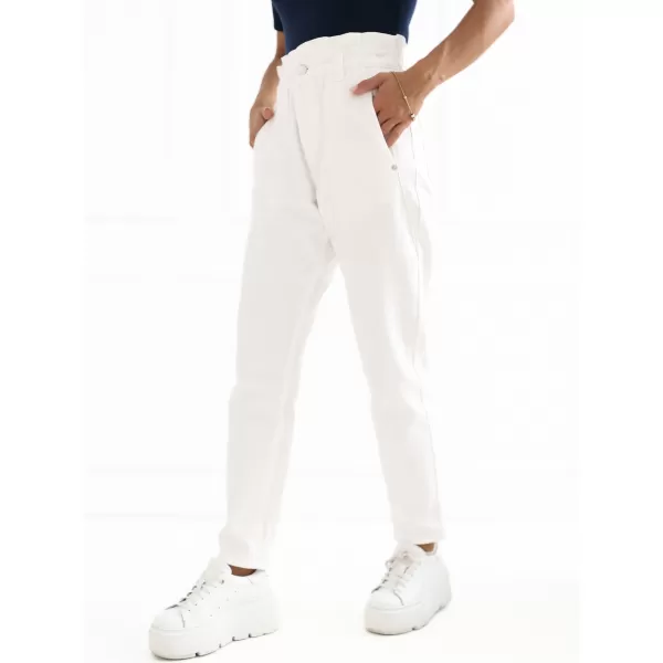  Pantaloni de dama SUBLEVEL D70059Z62399A1 ALB 