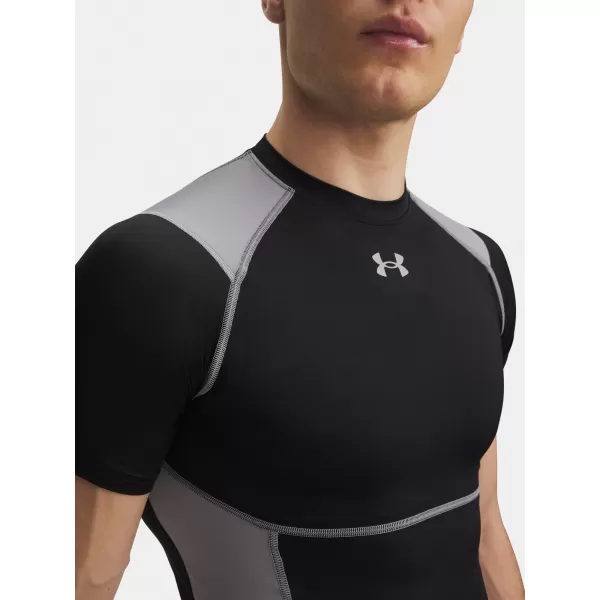 Tricou pentru bărbați UNDER ARMOUR UA HG ELITE COMP SS 6015382-008 NEGRU 