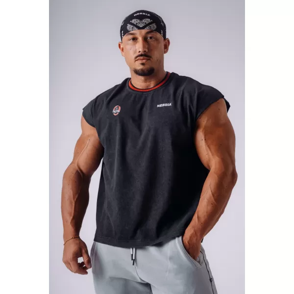  Maiouri pentru bărbați NEBBIA OLYMPIA MUSCLE COVER 947 NEGRU 