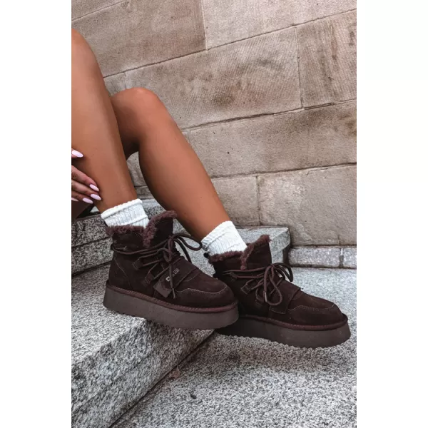  Oameni de zăpadă pentru femei BIG STAR SHOES UU274316 UMBRE MARO/BEJ 