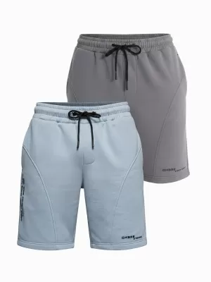 Set de pantaloni scurți pentru bărbați OMBRE Z127 ALBASTRU DESCHIS/GRI