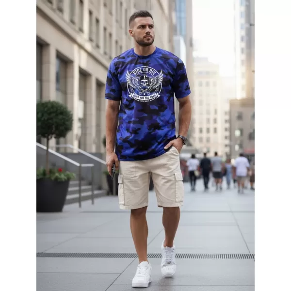  Tricou pentru bărbați DSTREET NX2004R-RB-M ALBASTRU 