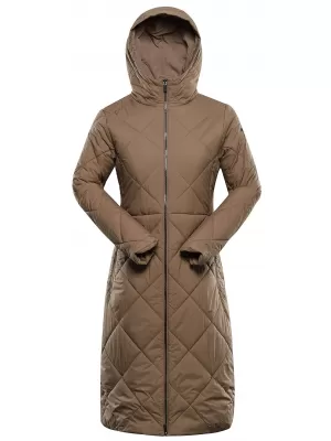 Palton de iarnă de damă ALPINE PRO STAWA NUANȚĂ SEPIA