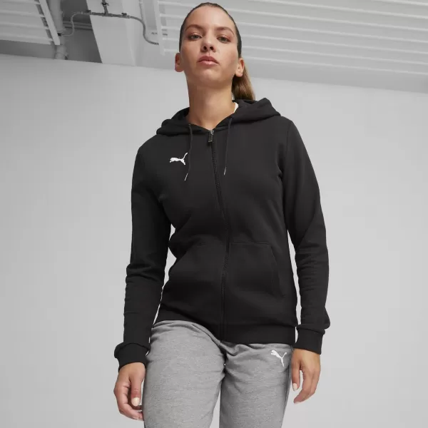  Hanorac de dama PUMA TEAMGOAL CASUALS HOODED JACKET WMN 658597-03 PUMA NEGRU/PUMA ALB 