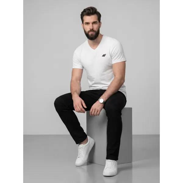  Tricou pentru bărbați 4F WMM00TTSHM3339 ALB 