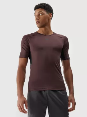 Tricou pentru bărbați 4F WAW25TTSHM2402 MARO ÎNCHIS