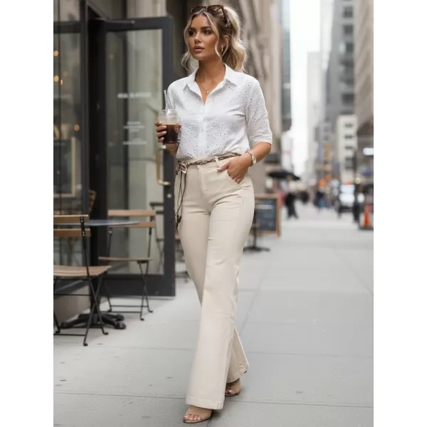  Pantaloni de dama DSTREET UY3058 ECRU 