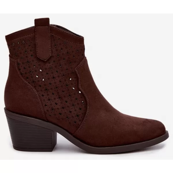  Pantofi de dama S.BARSKI HY62-8149 CIOCOLATĂ 