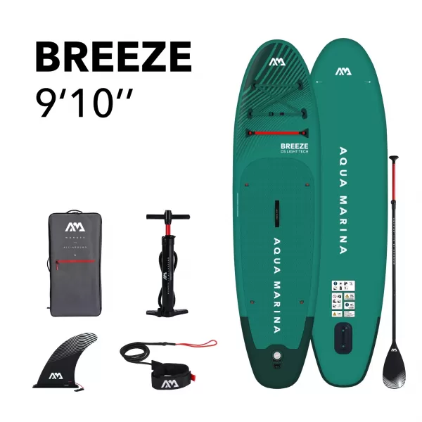  Placă cu vâsle AQUA MARINA Breeze 910 COPAC DE ARGINT 
