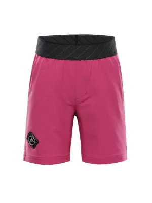 Pantaloni scurți pentru copii ALPINE PRO ZAMBO 3 ROȘU FUCSIA