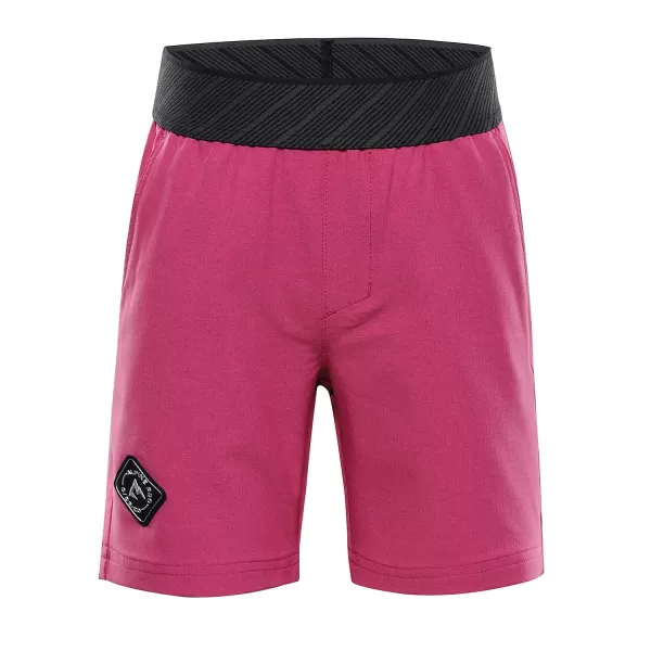  Pantaloni scurți pentru copii ALPINE PRO ZAMBO 3 ROȘU FUCSIA 