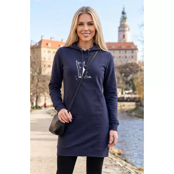  Hanorac prelungit dama ALTISPORT ALW091419 ALBASTRU MARIN 