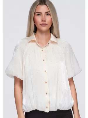 Cămașă de damă OMBRE OW-SH-E0068 BEJ
