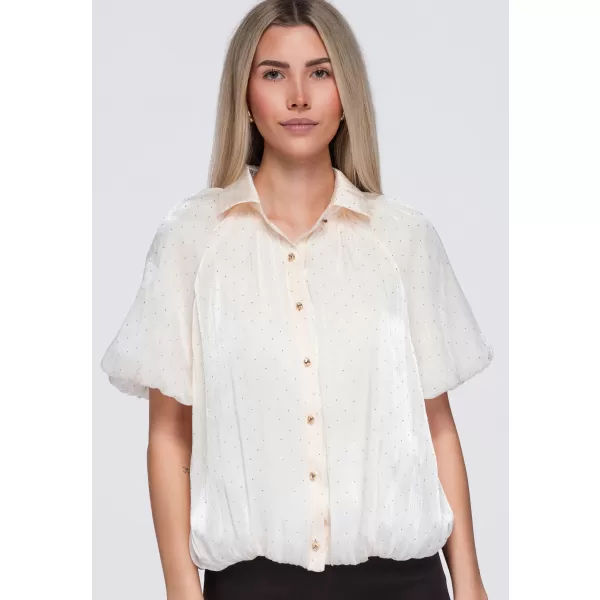  Cămașă de damă OMBRE OW-SH-E0068 BEJ 