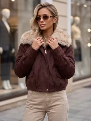 Geaca de dama DSTREET TY5699 BURGUNDIA