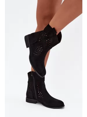 Botine de dama BOTO DA167P NEGRU