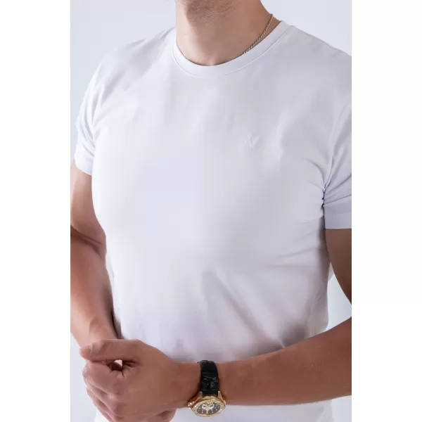  Tricouri pentru bărbați NEBBIA MIKE MUSCLE FIT 158 ALB 