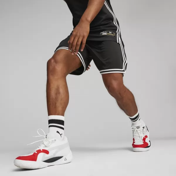  Pantaloni scurți pentru bărbați PUMA HOOPS TEAM GAME SHORT 676629-01 PUMA NEGRU 