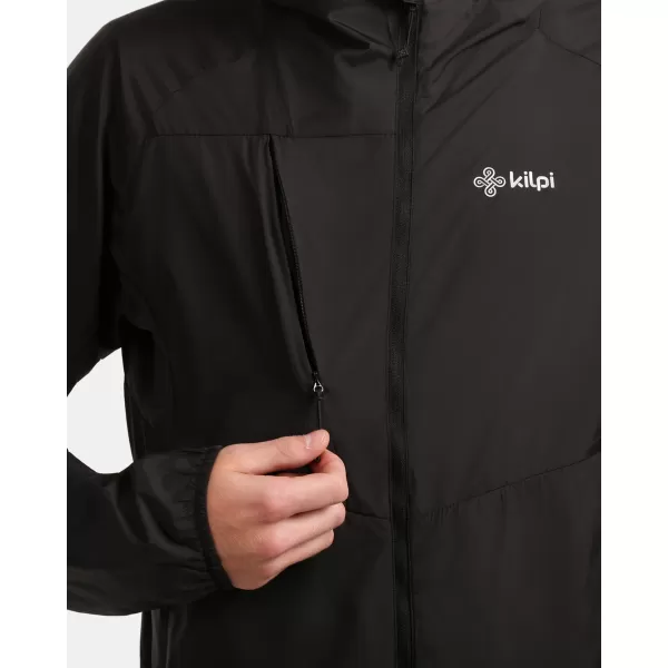  Blazer de vânt pentru bărbați KILPI ROSA-M 1M0109KI NEGRU 