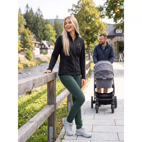  Hanorac de damă din fleece ALTISPORT ALW002852 NEGRU SI ARGINTIU 