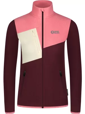 Hanorac ușor de damă din fleece NORDBLANC BEECH NBSFL8375 BURGUNDIA