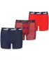 Boxeri pentru copii PUMA ELEMENTS BOYS PRINTED BOXERS 3P 93896702 BLEUMARIN/ROȘU