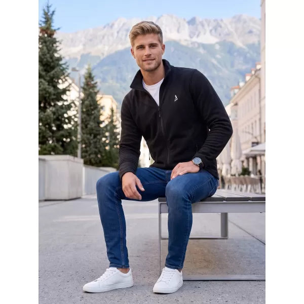  Hanorac pentru bărbați din fleece ALTISPORT ALM002852 NEGRU ȘI ARGINTIU 