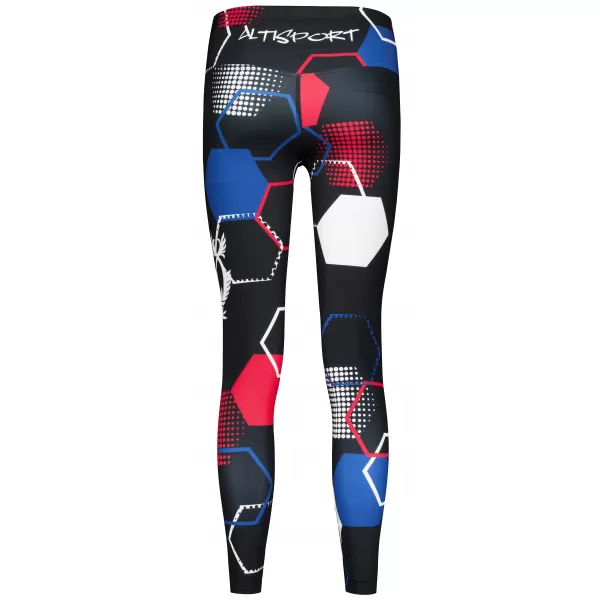  Jambiere funcționale lungi premium pentru femei (dimensiuni noi) ALTISPORT VOJ/ALW036LEG05 HEXA NEGRU 