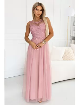 Rochie NUMOCO 672-2 ROZ PUDRA