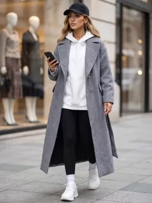 Palton de damă DSTREET NY0775 ALBASTRU