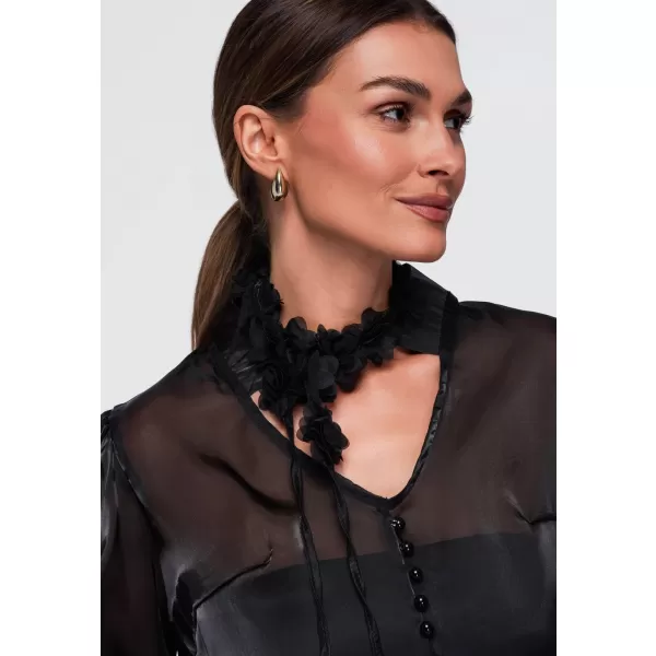  Bluza de dama OMBRE OW-TS-E0086 NEGRU 
