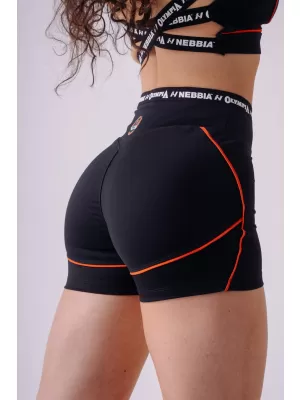 Pantaloni scurți de damă NEBBIA OLYMPIA HIGH-WAIST 937 NEGRU